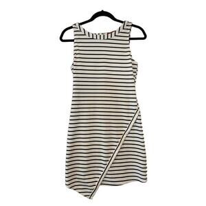 Saks Fifth Avenue Striped Mini Dress Black White Small